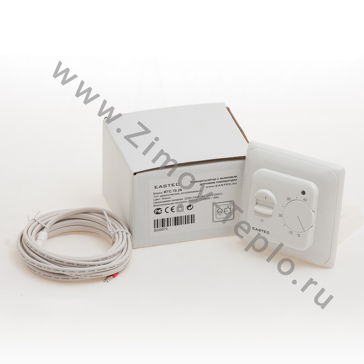 EASTEC 70.26 (белый) терморегулятор непрограммируемый, электронный
